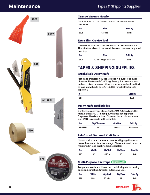 Shipping Supplies Flyer